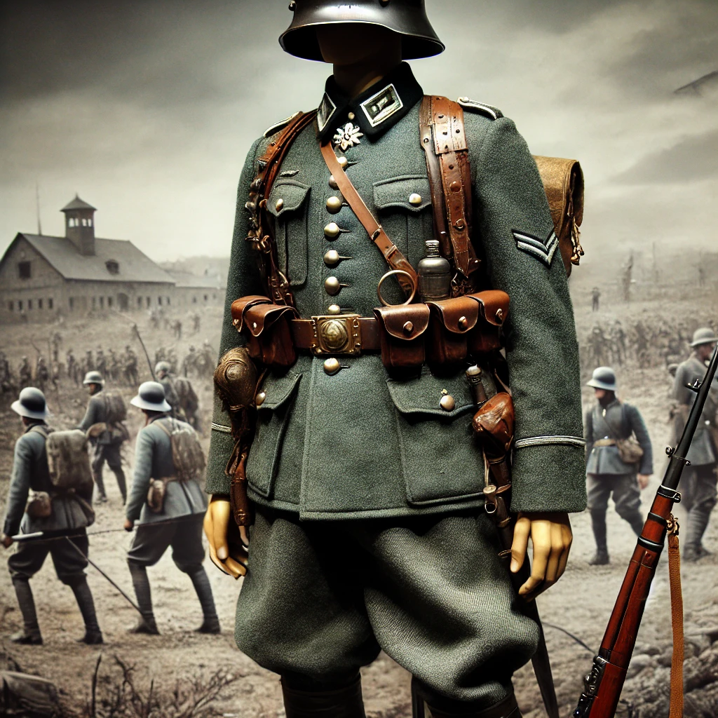 The German uniform during World War I was largely shaped by the Prussian military tradition, which emphasized discipline, order, and efficiency.