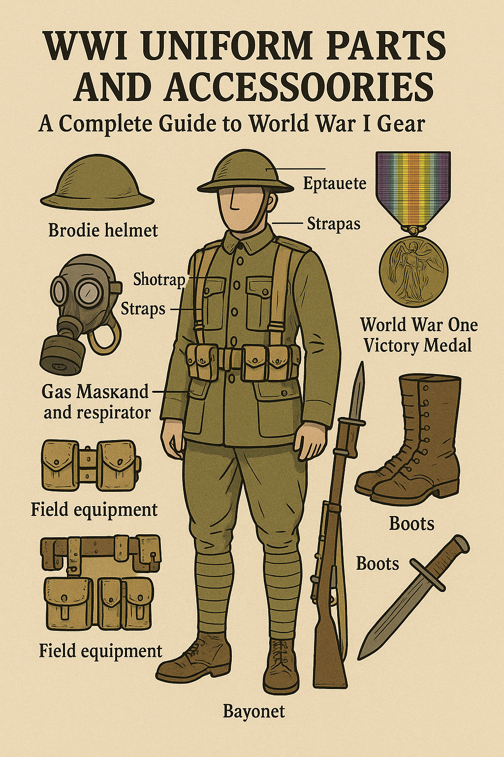 The uniforms of World War I (WWI) are iconic and are deeply intertwined with the stories of bravery, sacrifice, and the horrors of war.