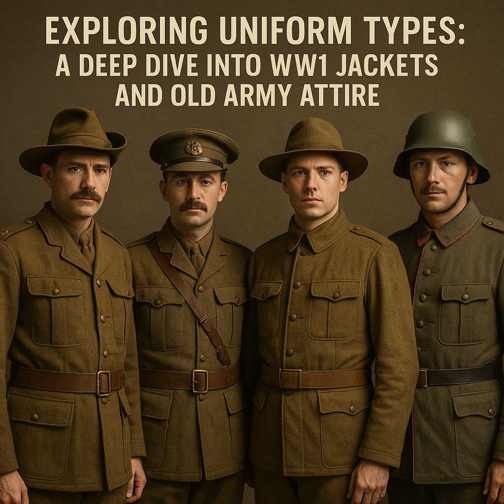 Uniforms are more than clothingâtheyâre symbols of service, resilience, and national pride. Exploring the various uniform types from the First World War, from the ANZAC uniform WW1 to the rugged WW1 jacket.