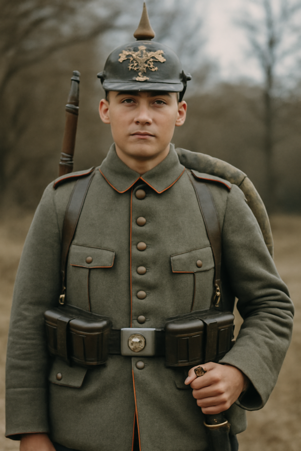 The German soldier's WW1 uniform is a fascinating reflection of both the practicality of military attire and the cultural significance of national identity. 