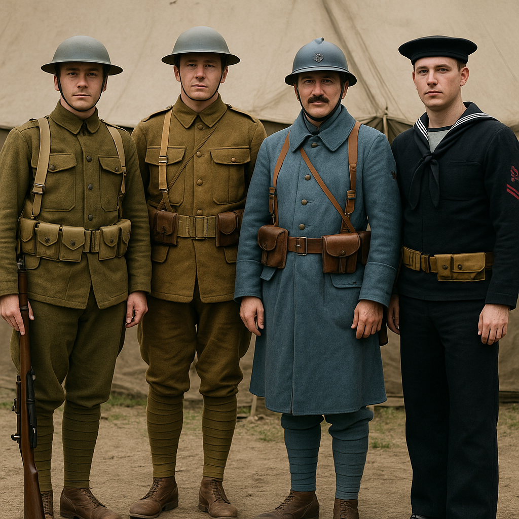 wwi allied uniforms.