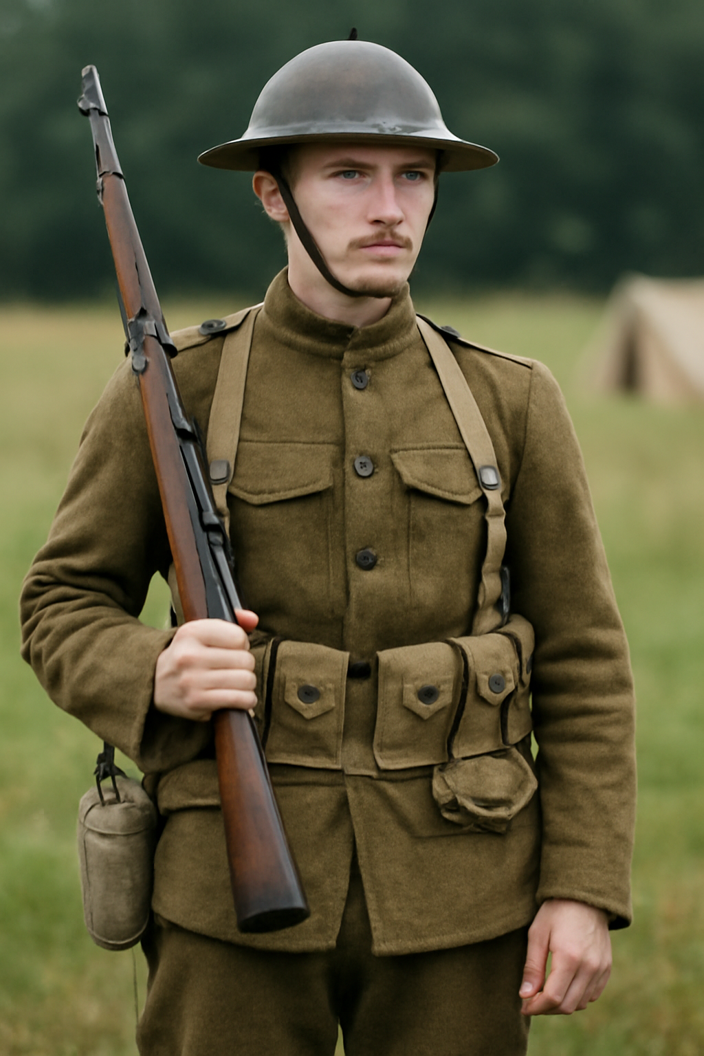 wwi us army uniform reenactment.