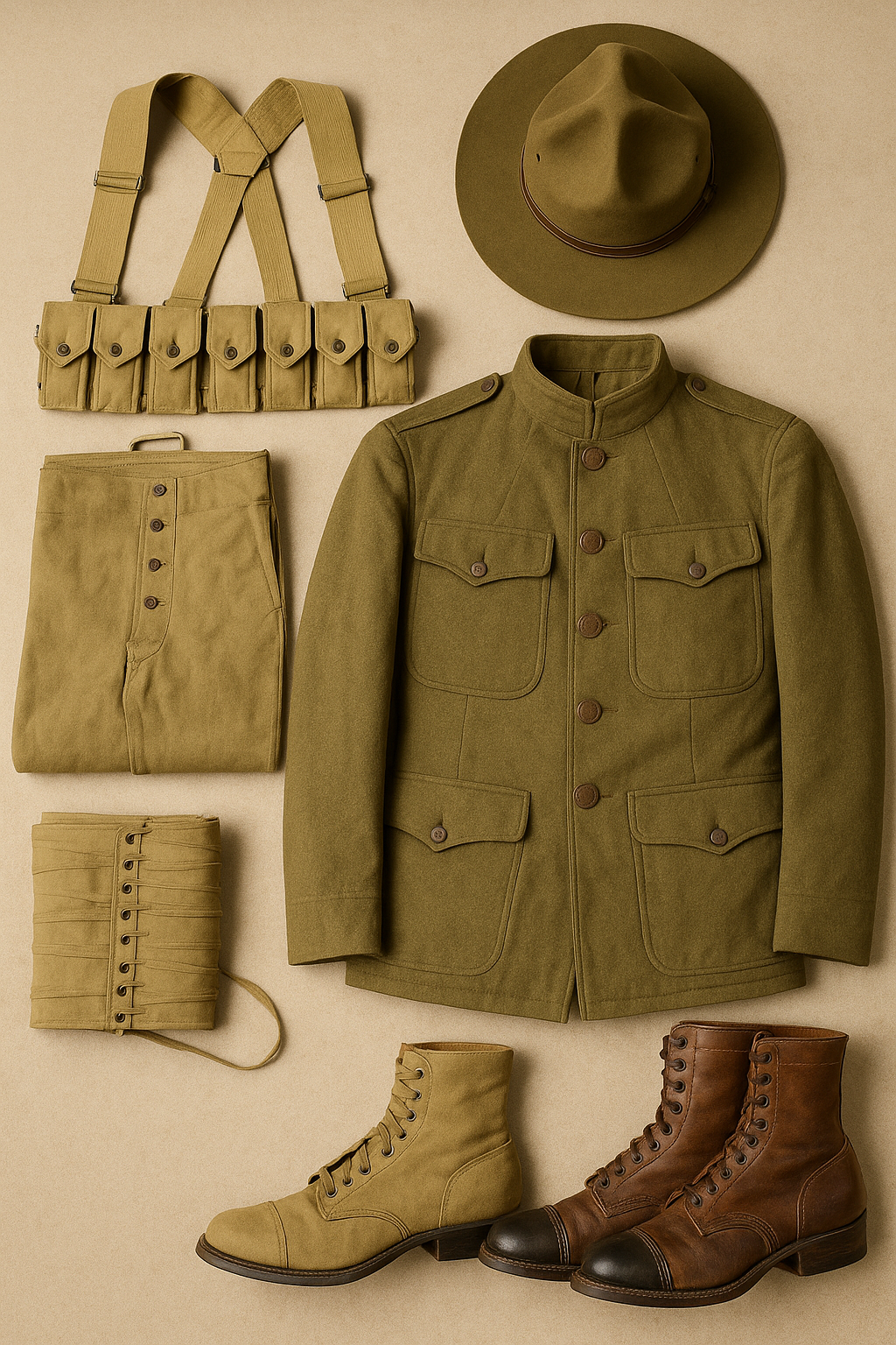 wwi american uniform parts.