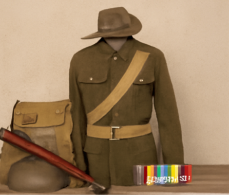 vintage military uniforms.