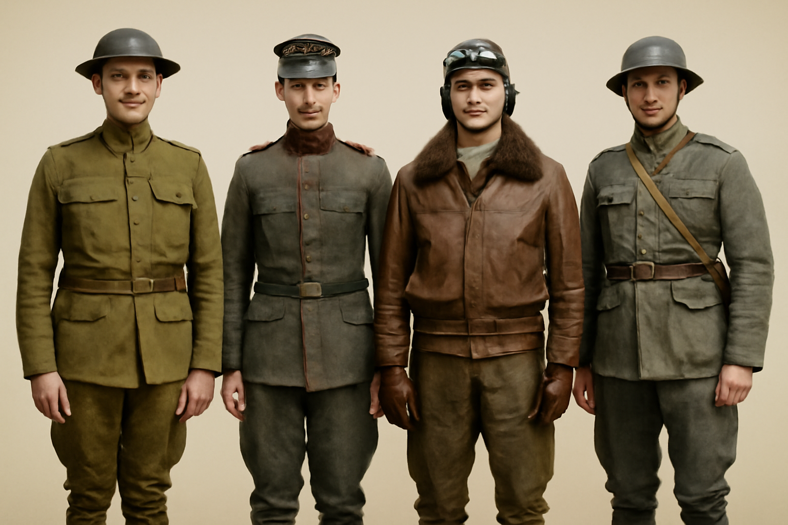 army ww1 uniforms.