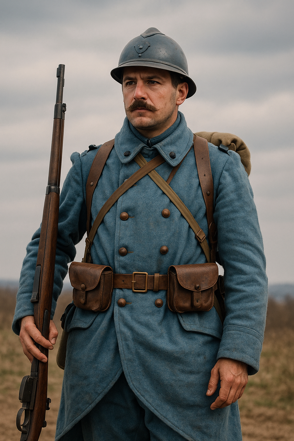 did the french army switch uniforms ww1.