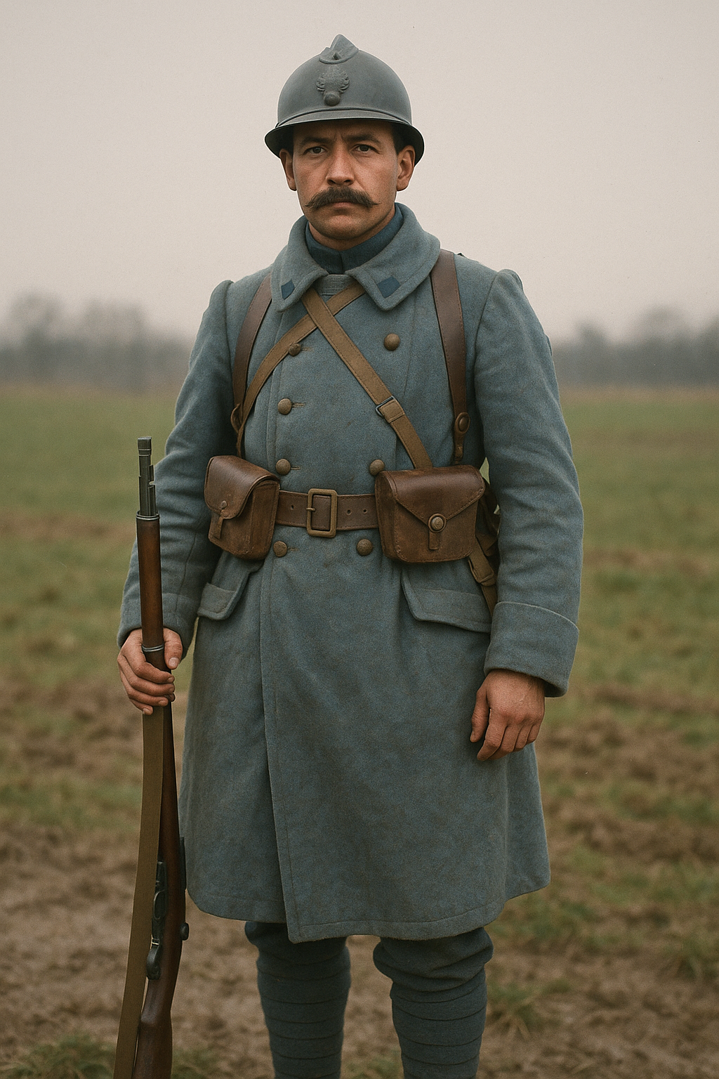 when did the french army switch uniforms ww1.