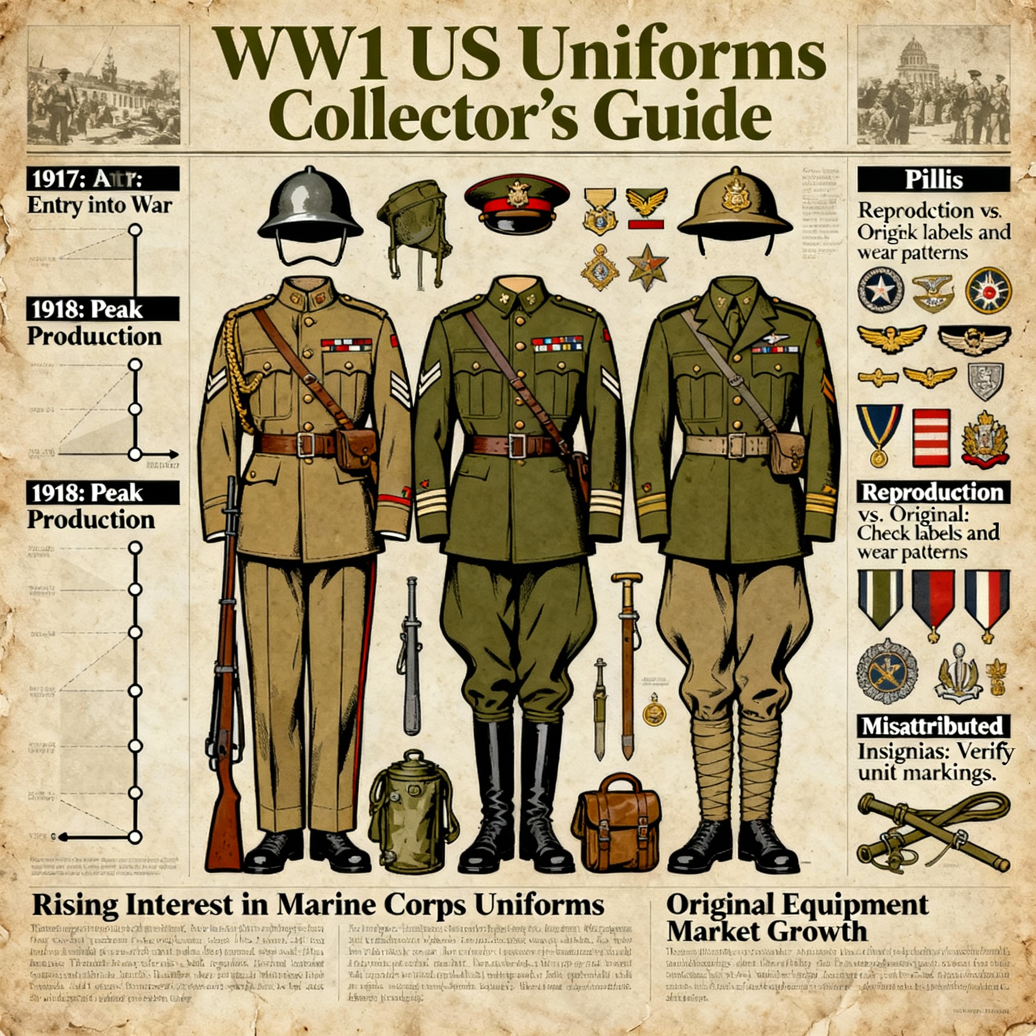 united states ww1 uniforms.