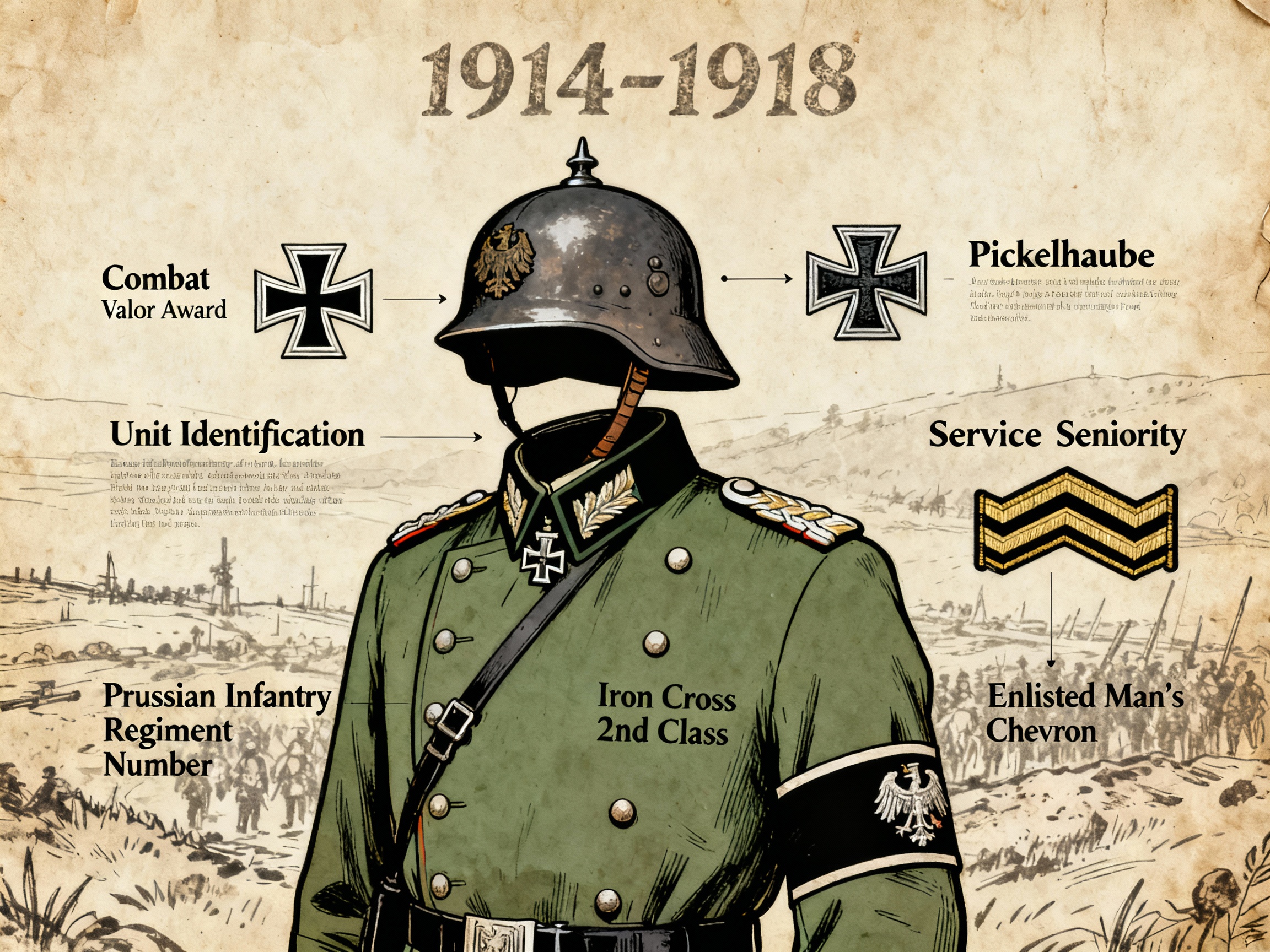 German WW1 uniform insignia